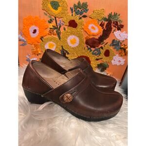 Dansko 37/6.5 Clogs Slip On Leather Professional Comfort Orthopedic Arch Support